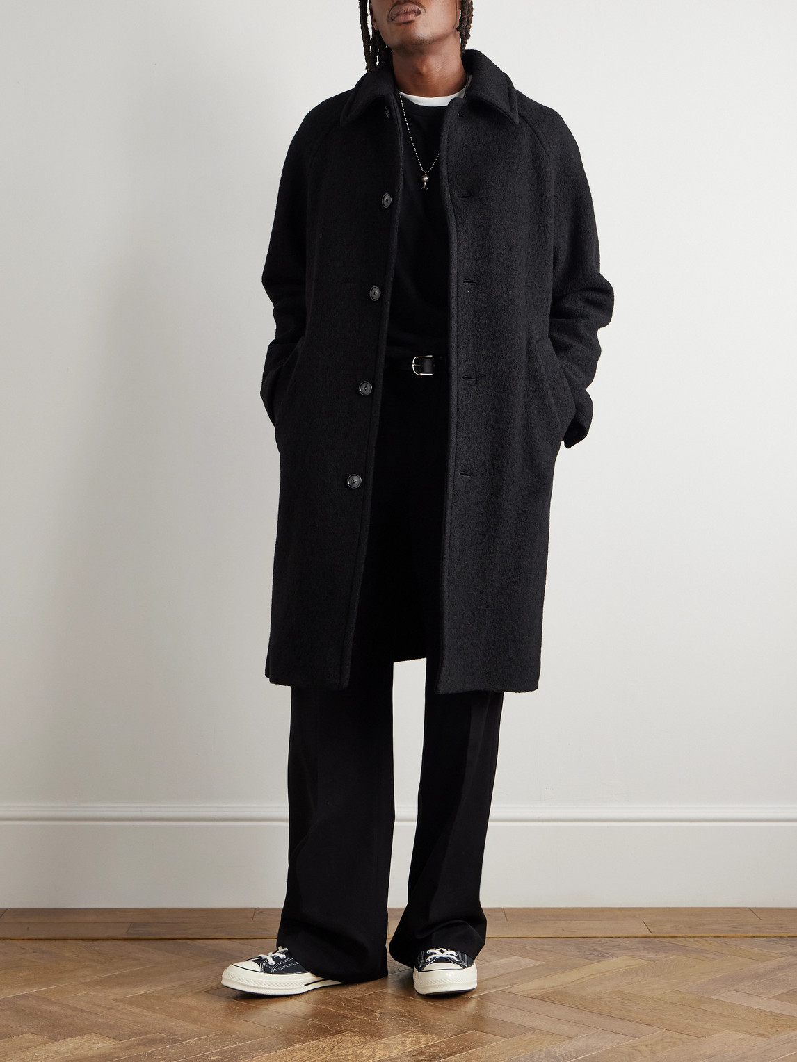 Apc Gaston Wool Coat In Black