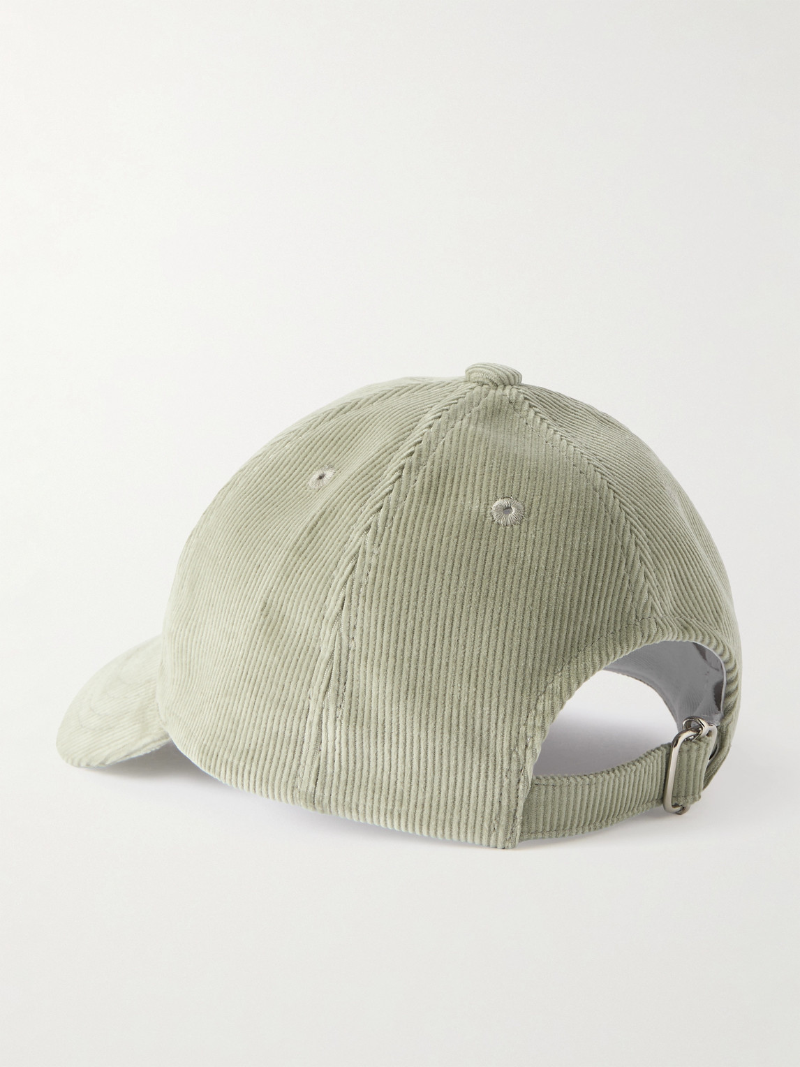 Apc Charlie Logo-embroidered Wool-blend Corduroy Baseball Cap In Neutral