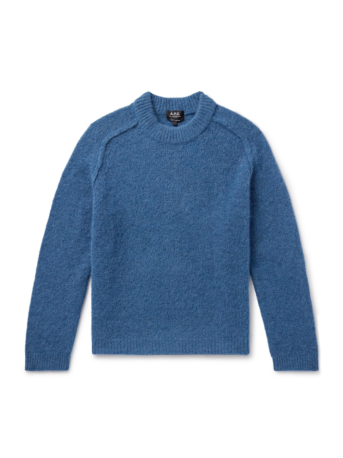 Apc Tyler Alpaca-blend Mock-neck Sweater In Blue