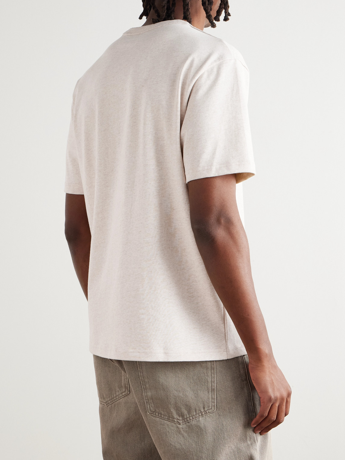 Apc Marcus Logo-print Organic Cotton-jersey T-shirt In Neutral