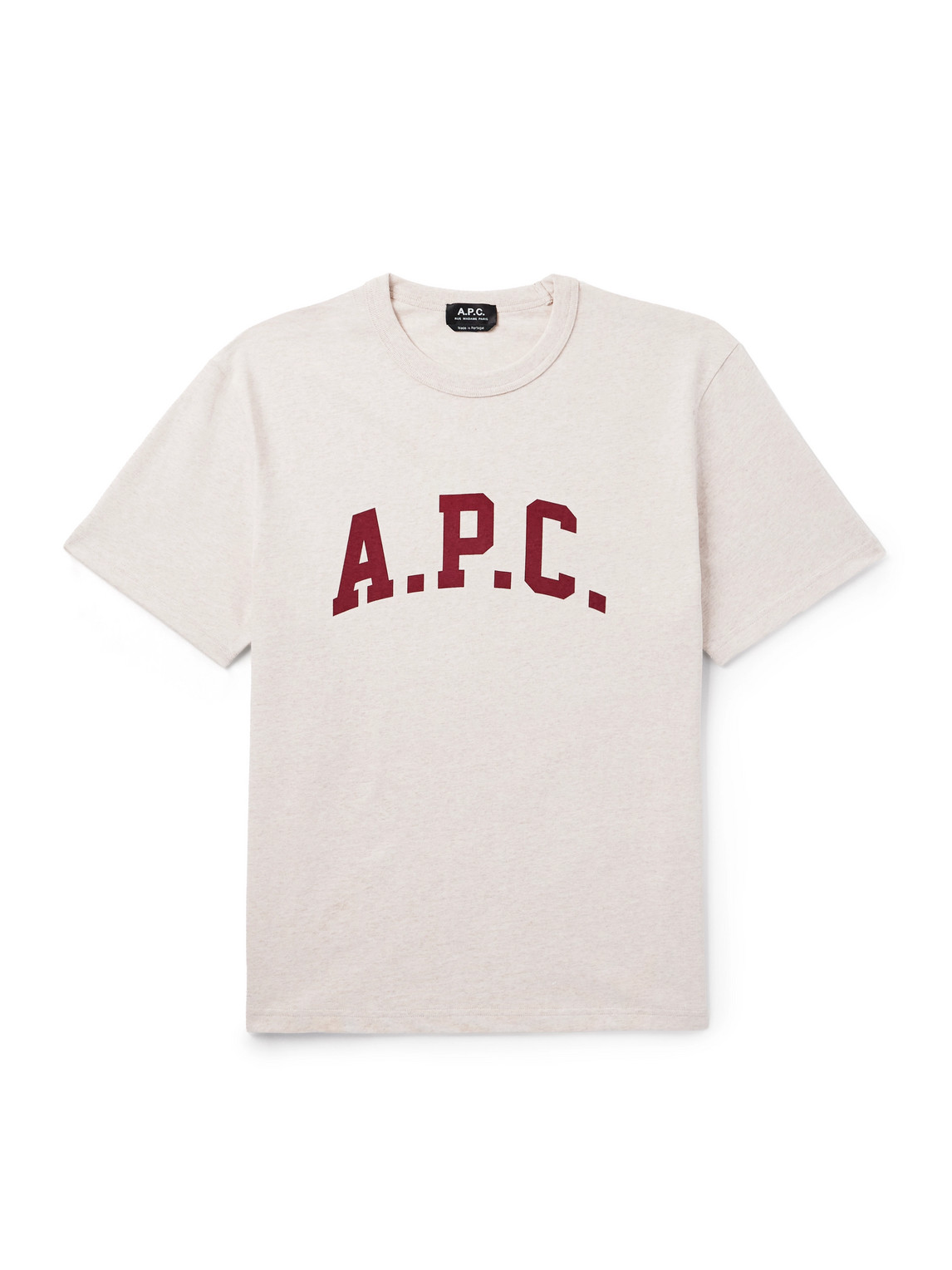 Apc Marcus Logo-print Organic Cotton-jersey T-shirt In Neutral