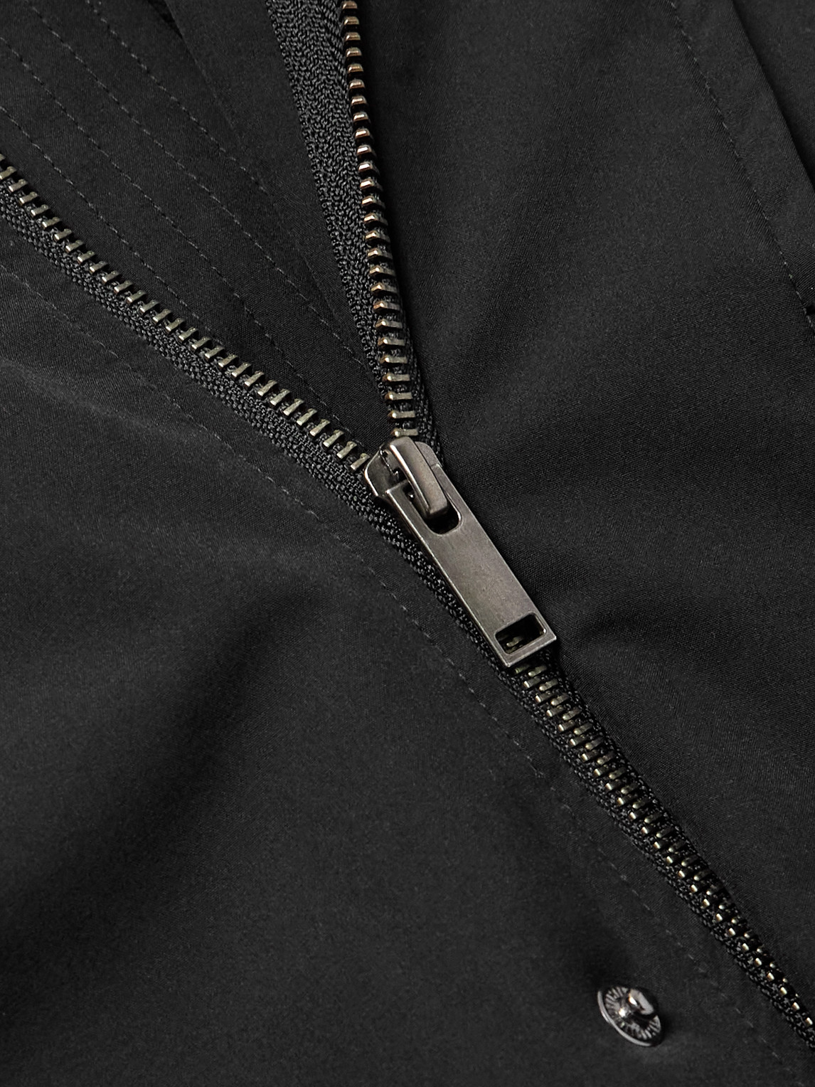 Apc Anatole Stretch-shell Hooded Parka In Black