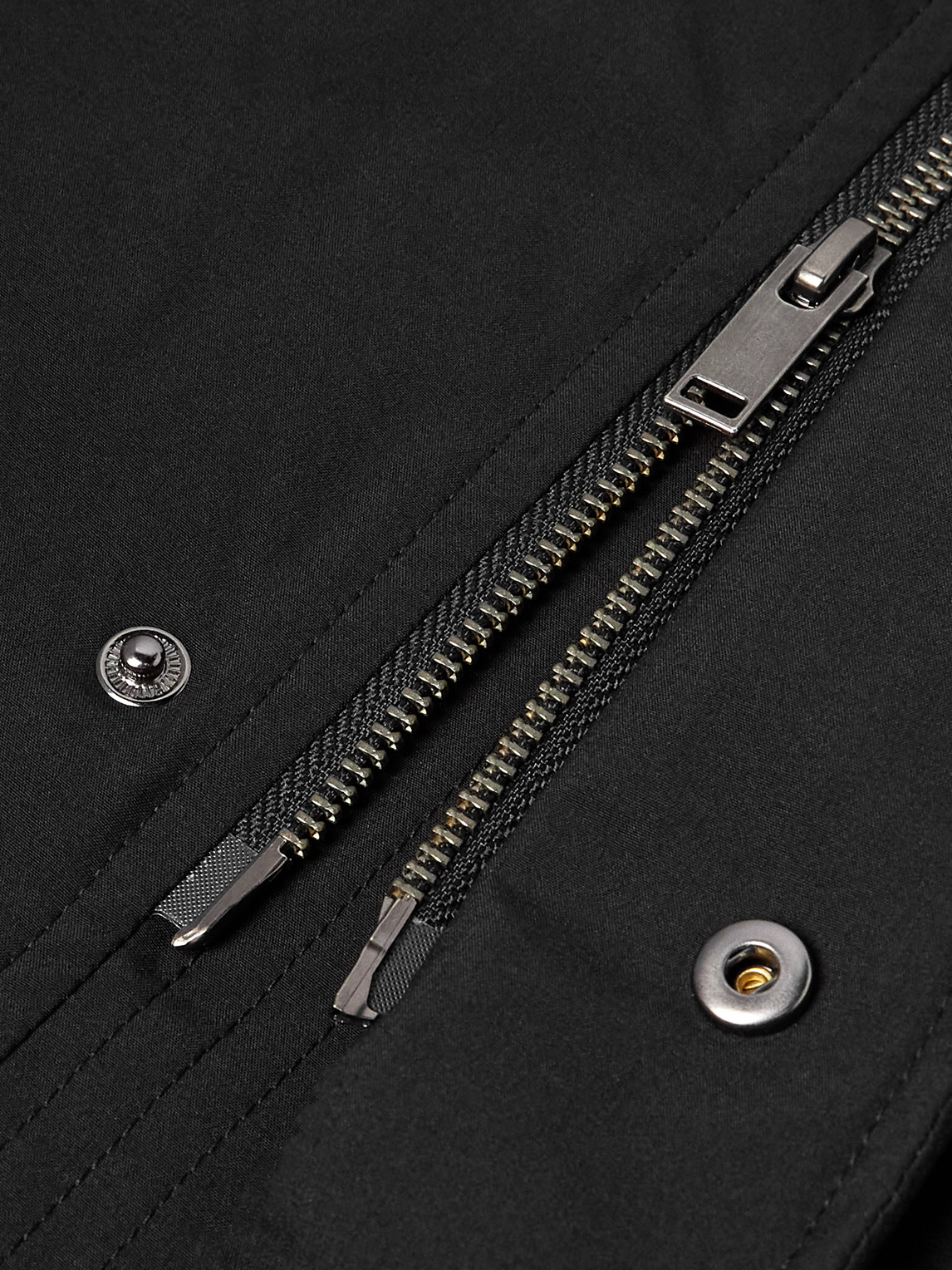 Apc Anatole Stretch-shell Hooded Parka In Black