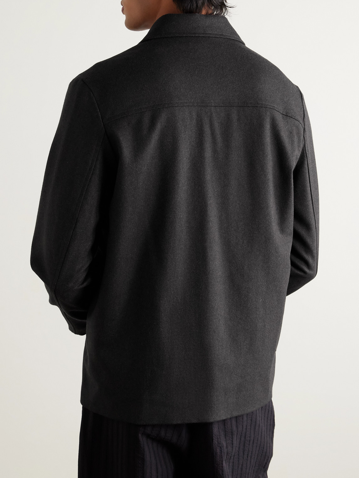 Apc Jamie Recycled Wool-blend Overshirt In Gray
