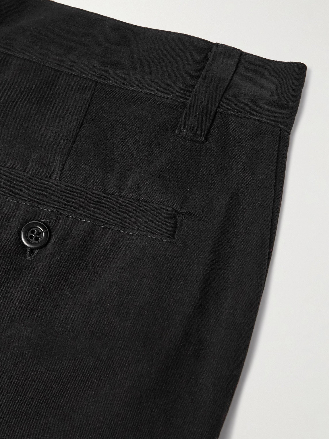 Apc Lawrence Straight-leg Cotton-twill Chinos In Black
