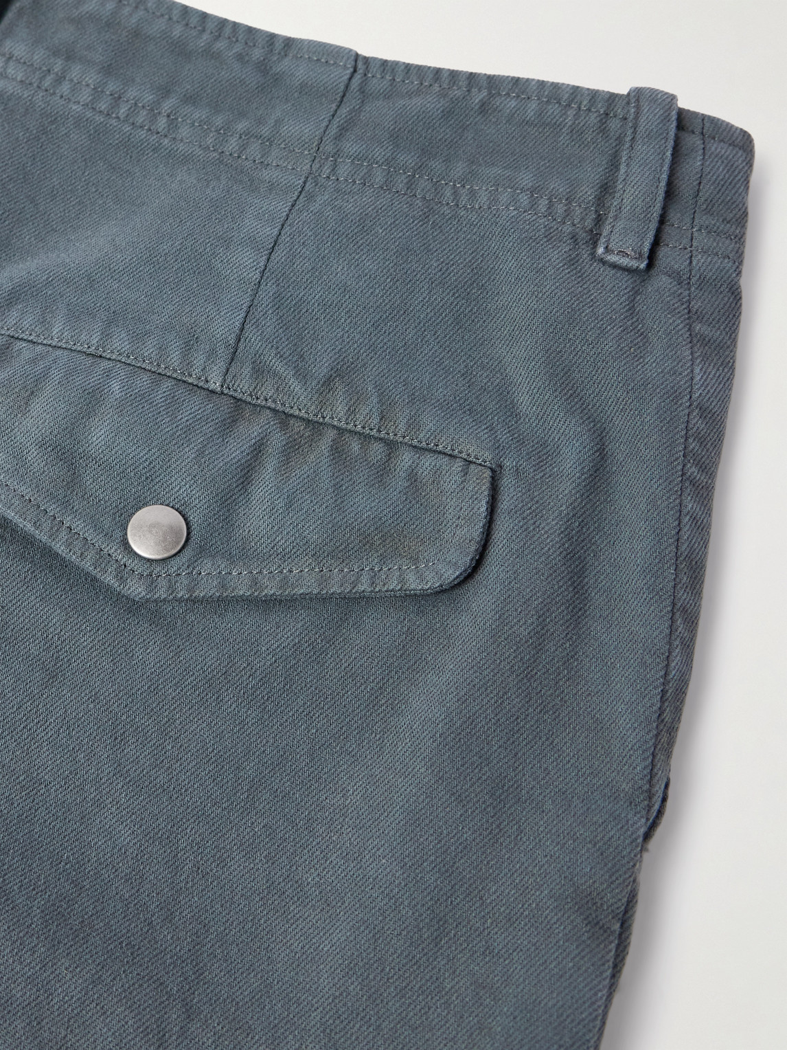 Apc Duncan Straight-leg Organic Cotton-twill Trousers In Blue