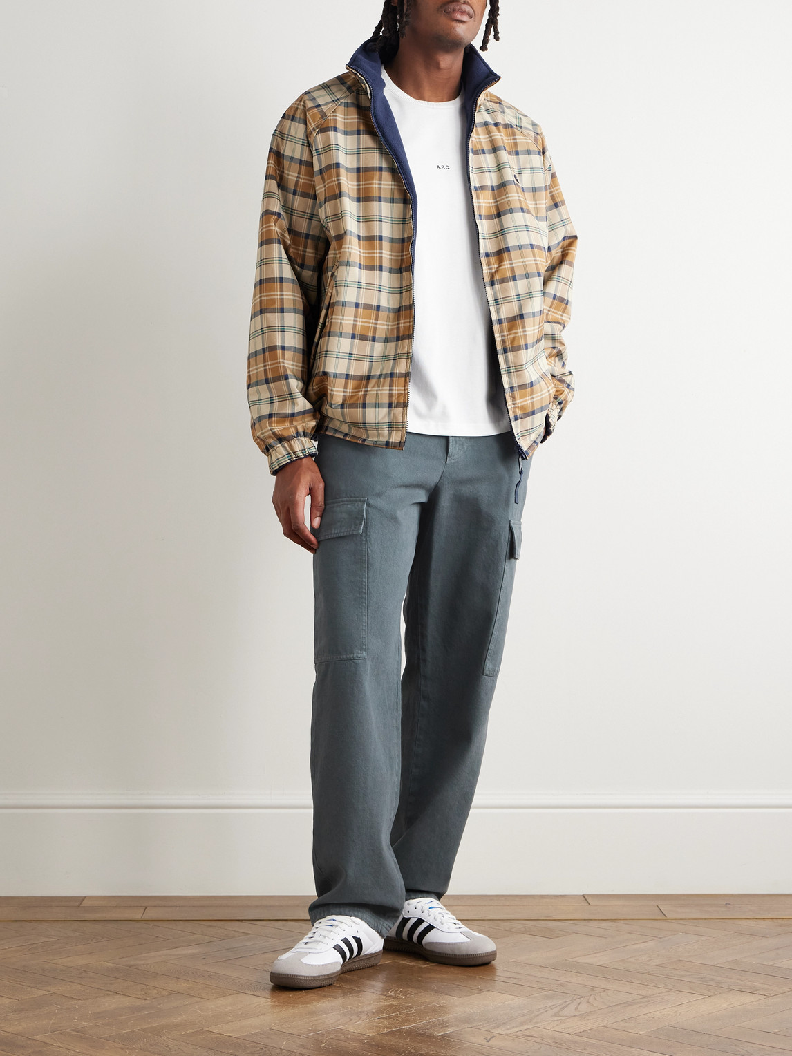 Apc Duncan Straight-leg Organic Cotton-twill Trousers In Blue