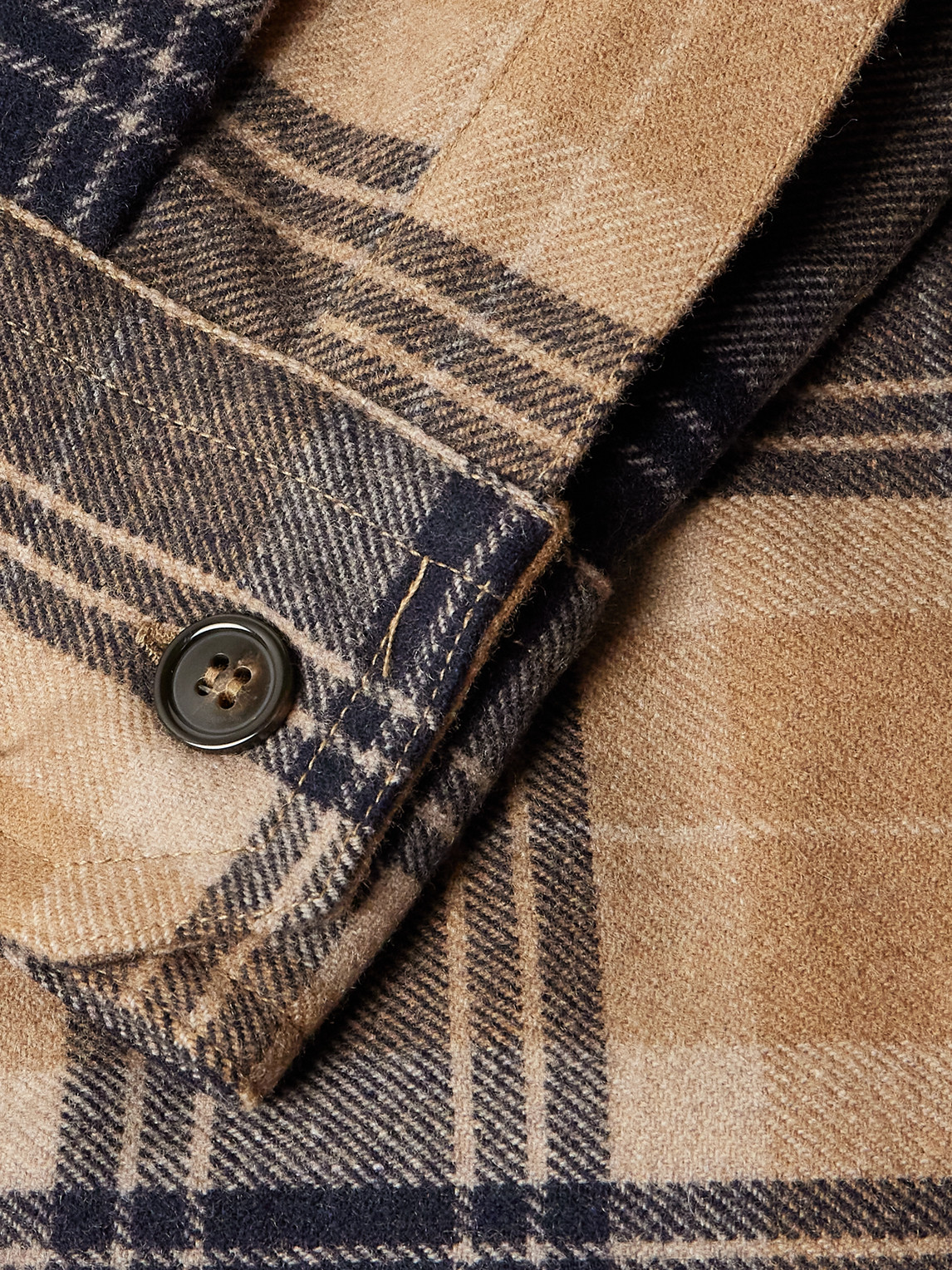Apc Bobby Oversized Checked Wool-blend Flannel Overshirt In Brown