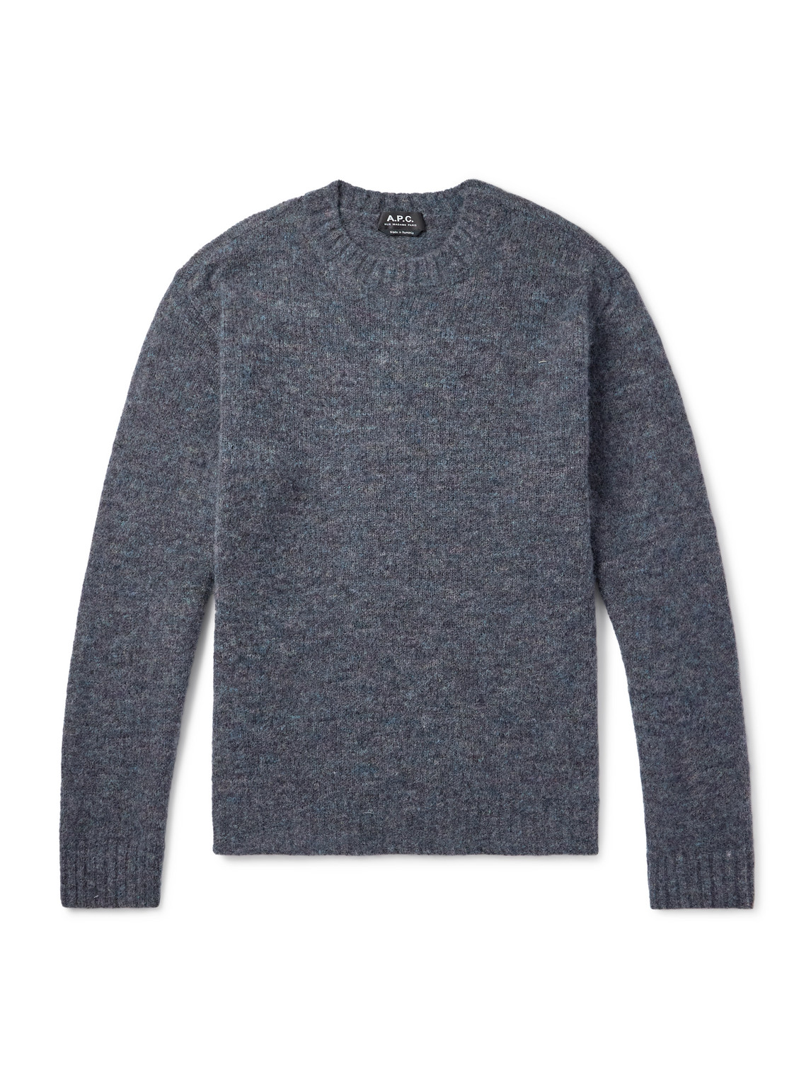 Apc A. P.c. Pull Lucas Sweater Pic Bleu Acier Chine In Gray