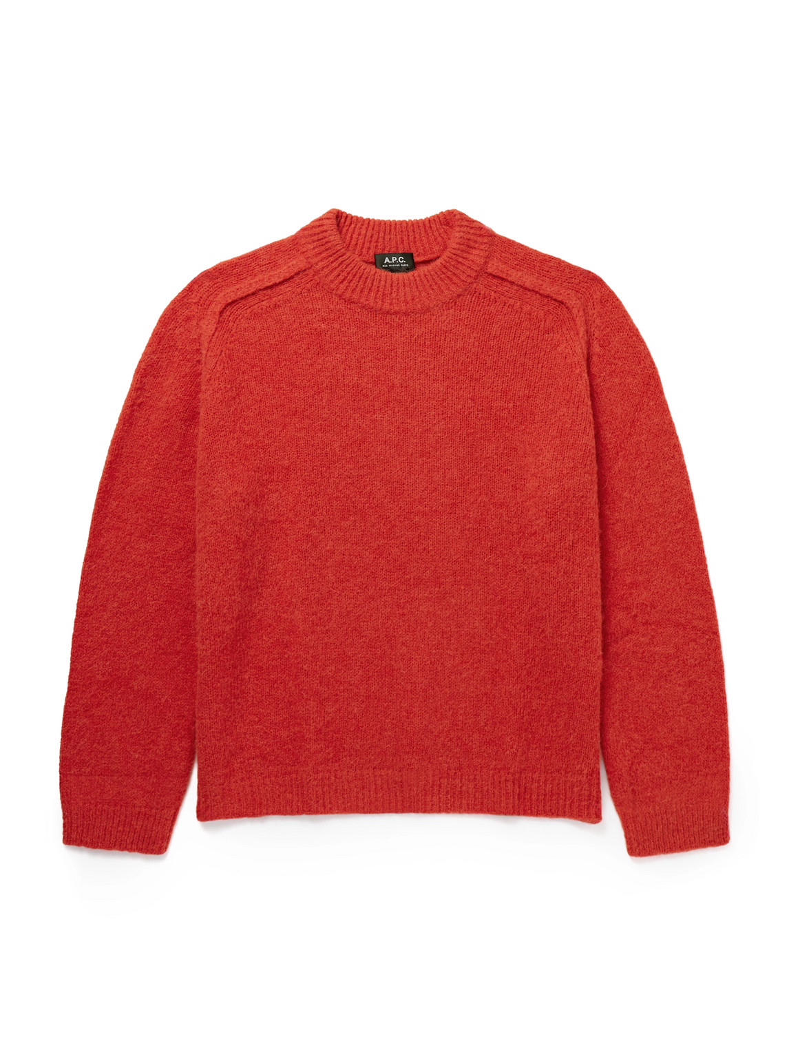 Apc Tyler Alpaca-blend Mock-neck Sweater In Red