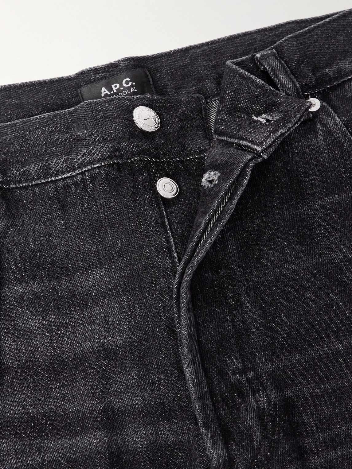 Apc Solal Straight Jeans In Black