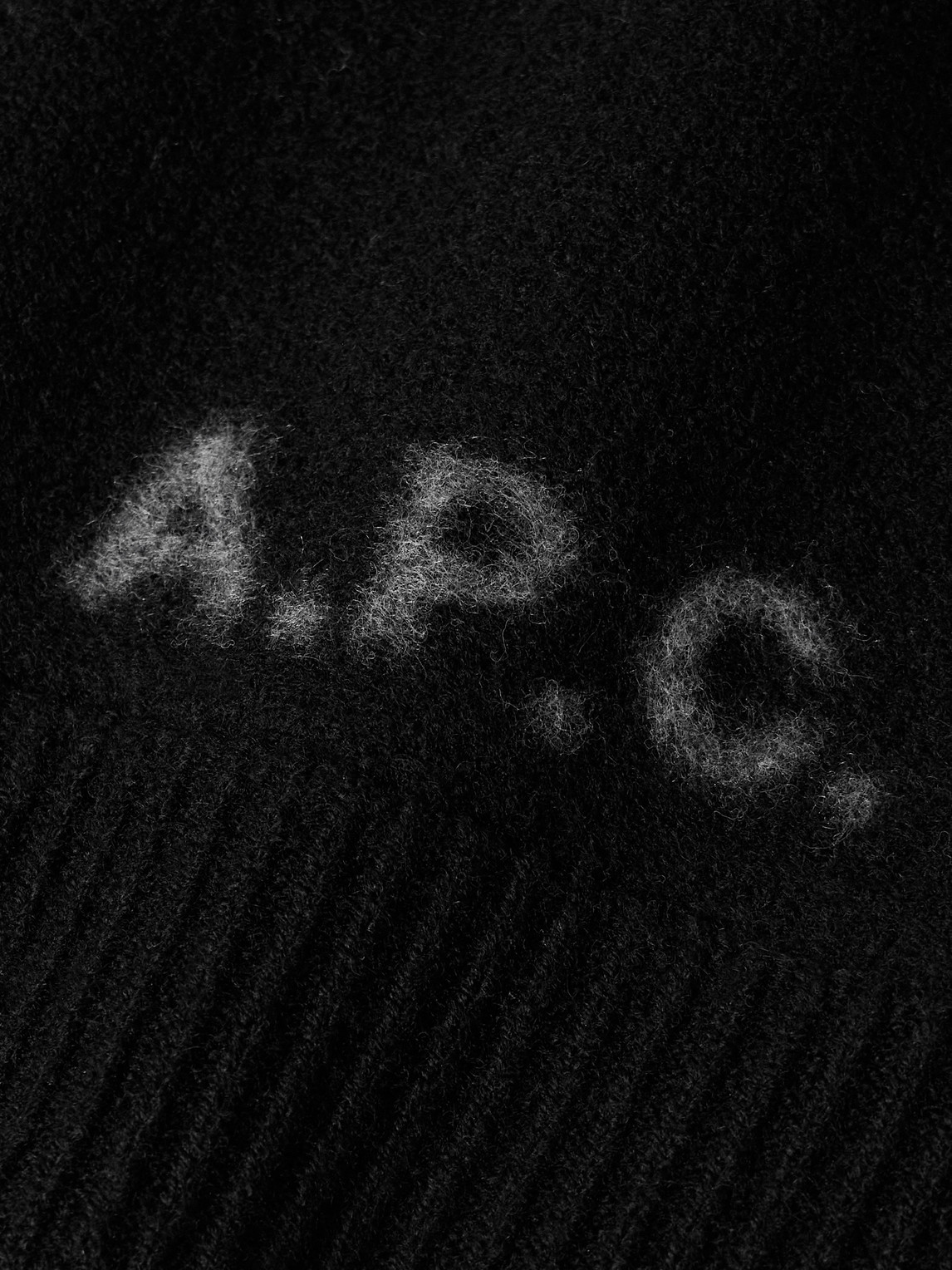 Apc Edward Logo-print Virgin Wool Sweater In Blue