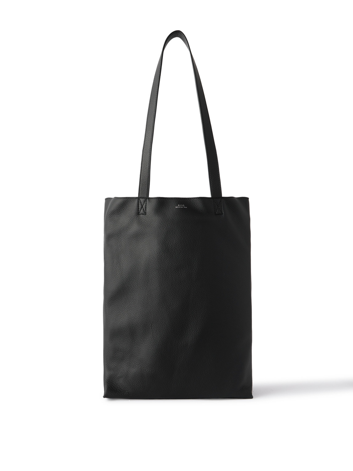Apc Maiko Full-grain Leather Tote Bag In Black