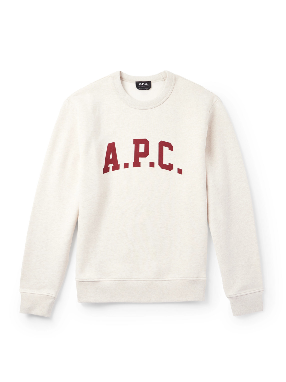 Apc Joshua Jersey With Contrasting Logo In Neutral