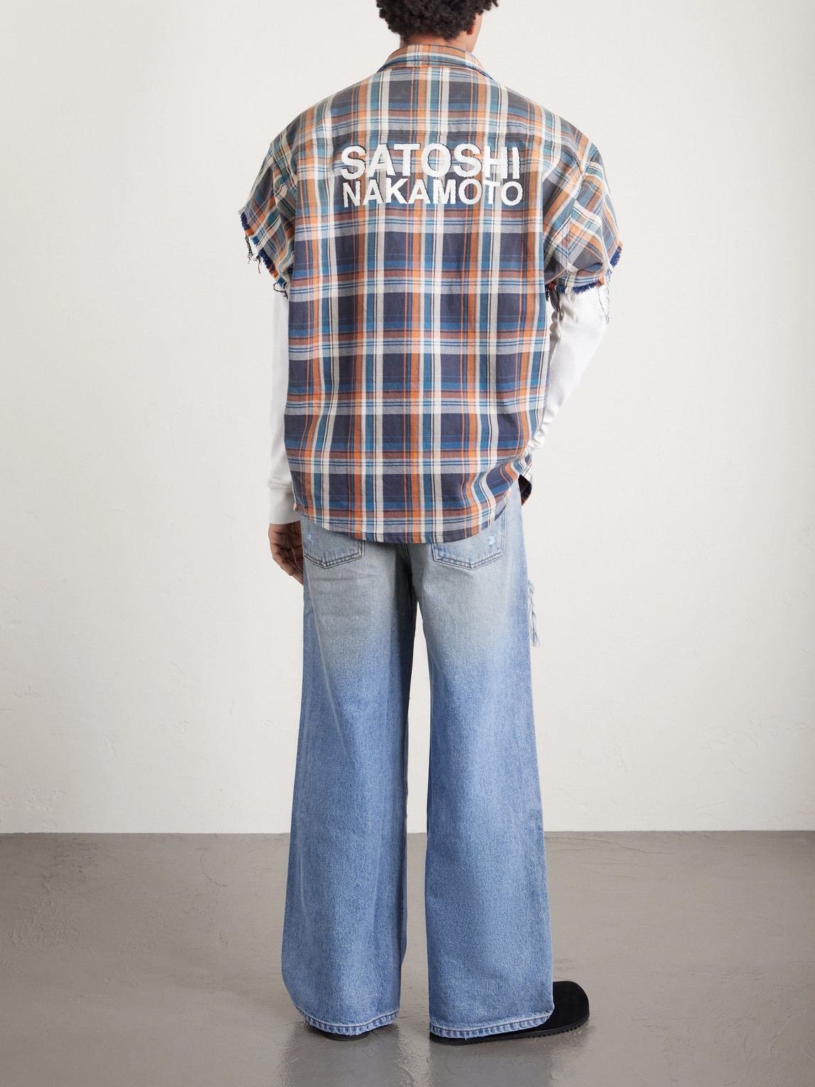  Satoshi Nakamoto - Blessed To Be Stressed Straight-leg Distressed Jeans - Men - Blue - Uk/us 30 