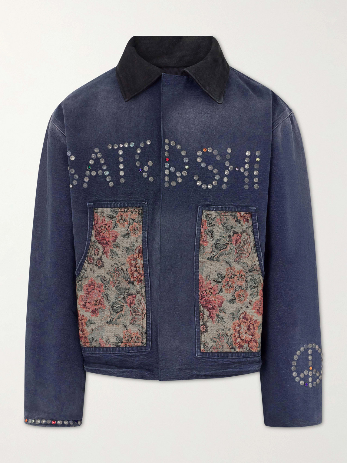 Satoshi Nakamoto Logo-embellished Cotton-canvas Jacket In Blue