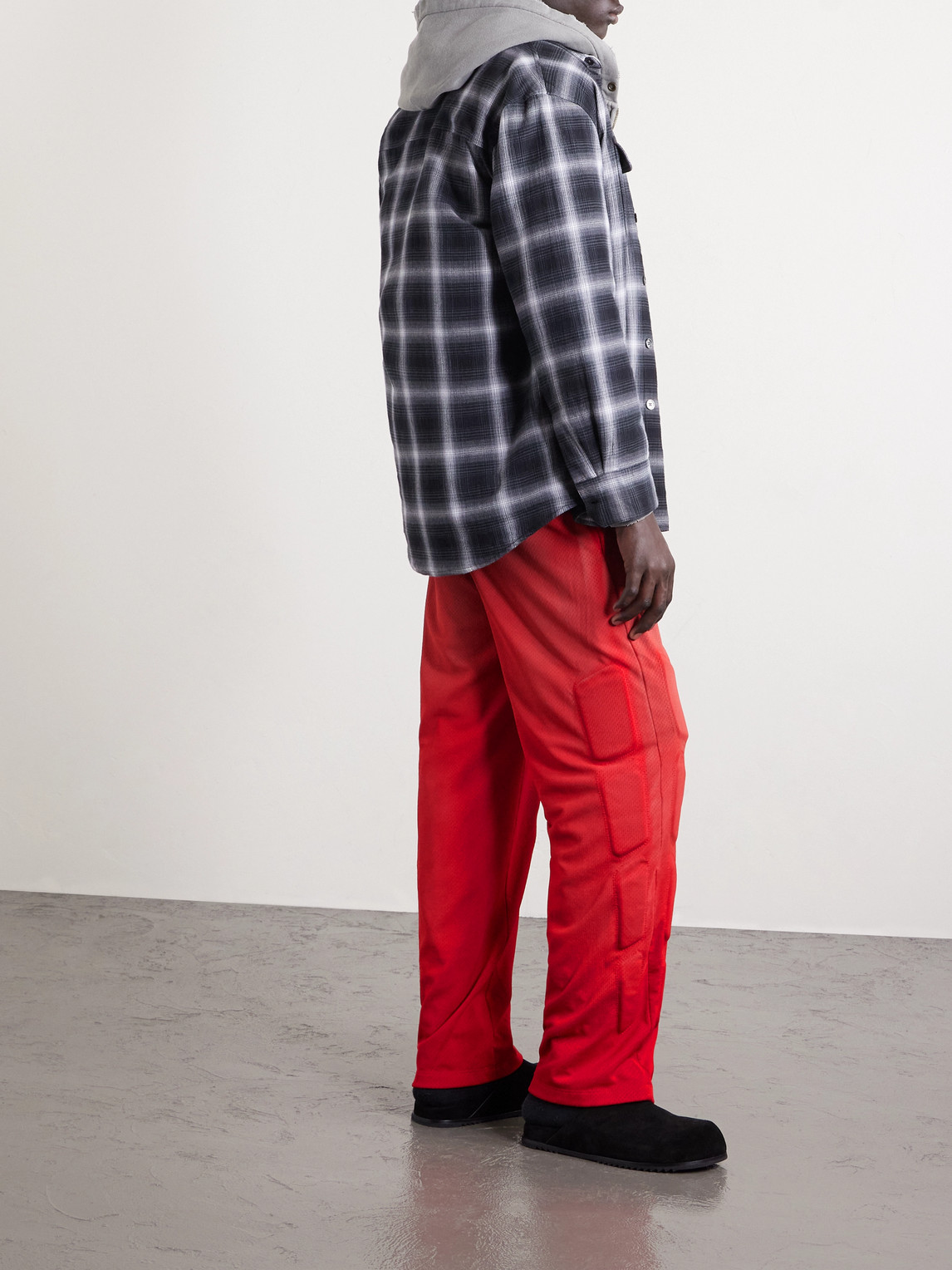 Straight-Leg Padded Sweatpants