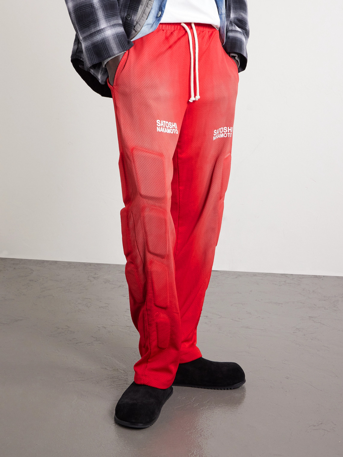 Straight-Leg Padded Sweatpants