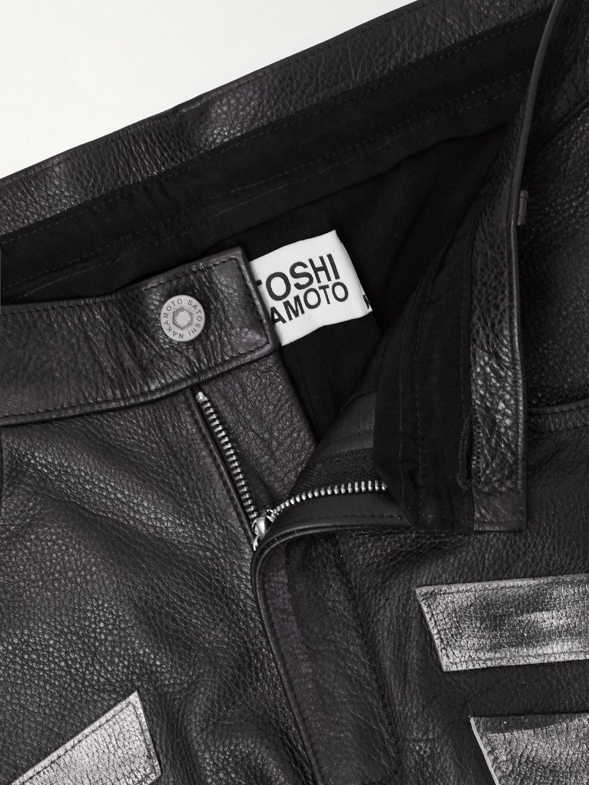 2.0 Moto Appliquéd Leather Trousers