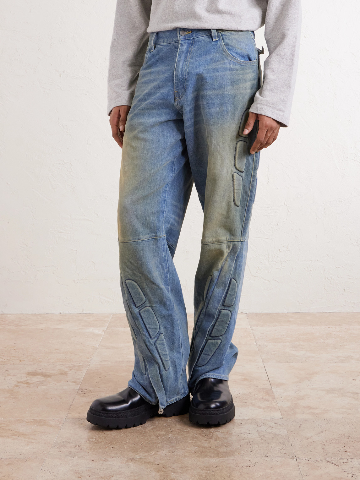 Enduro Straight-Leg Padded Jeans