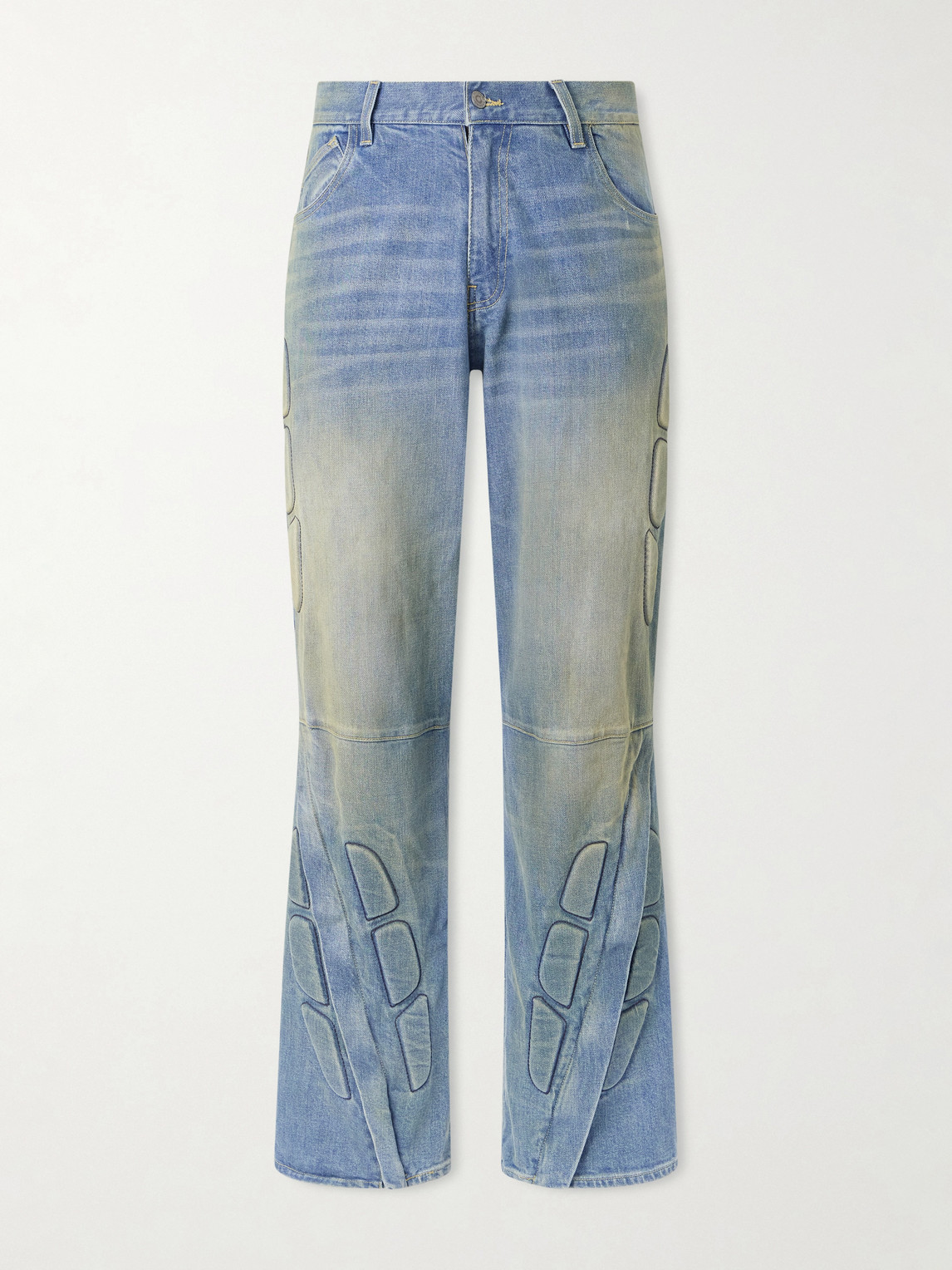 Satoshi Nakamoto Enduro Straight-Leg Padded Jeans UK/US 34