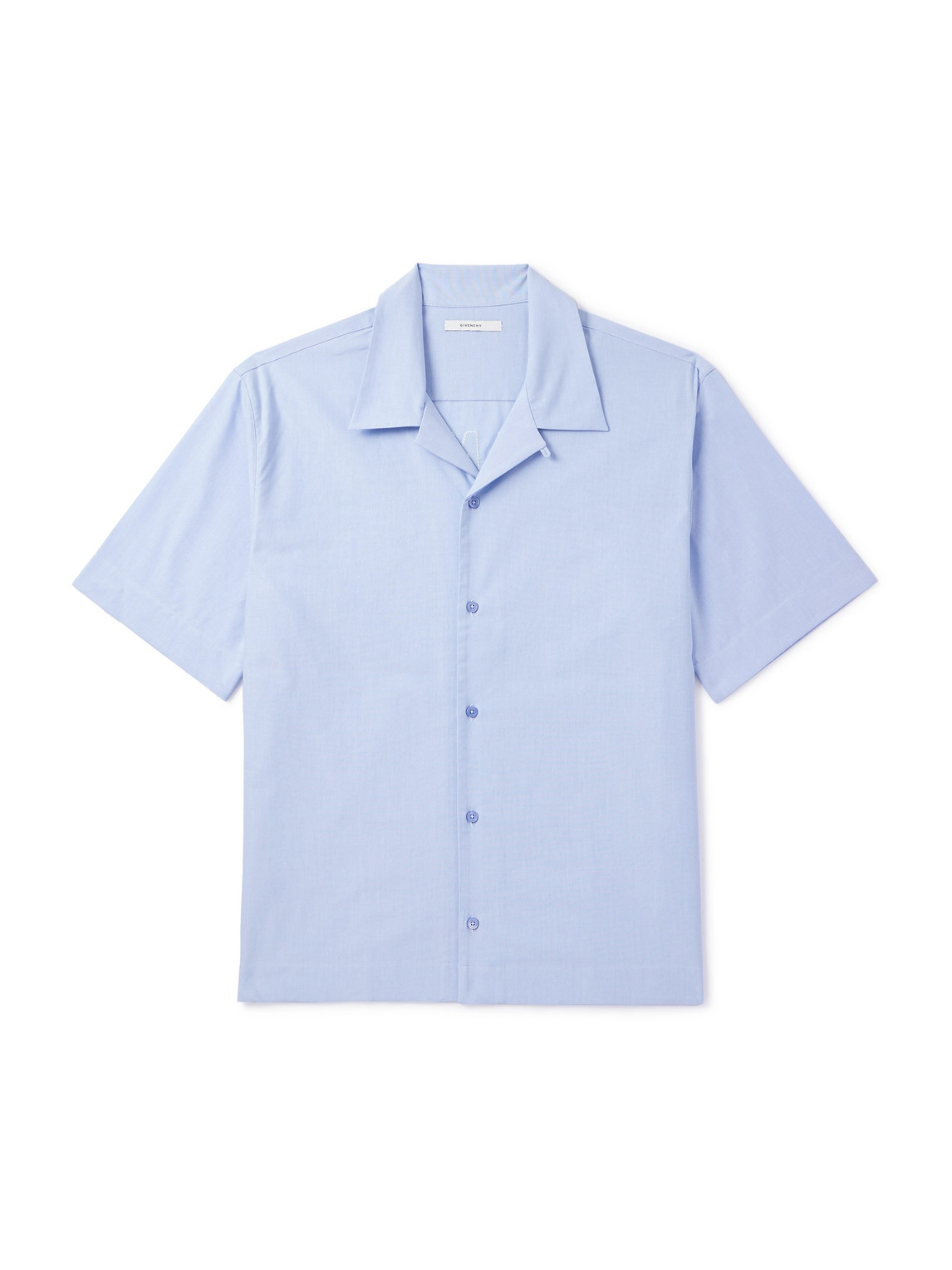 Convertible-Collar Logo-Appliquéd Cotton Oxford Shirt