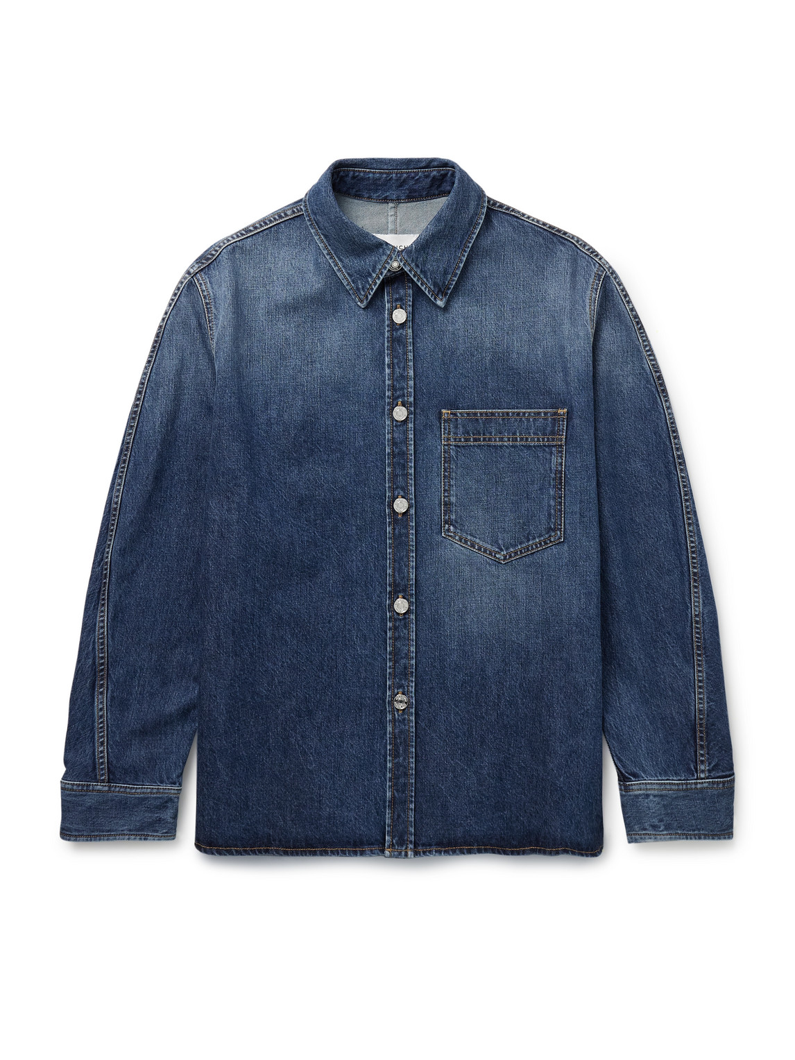 Givenchy Denim Overshirt In Blue