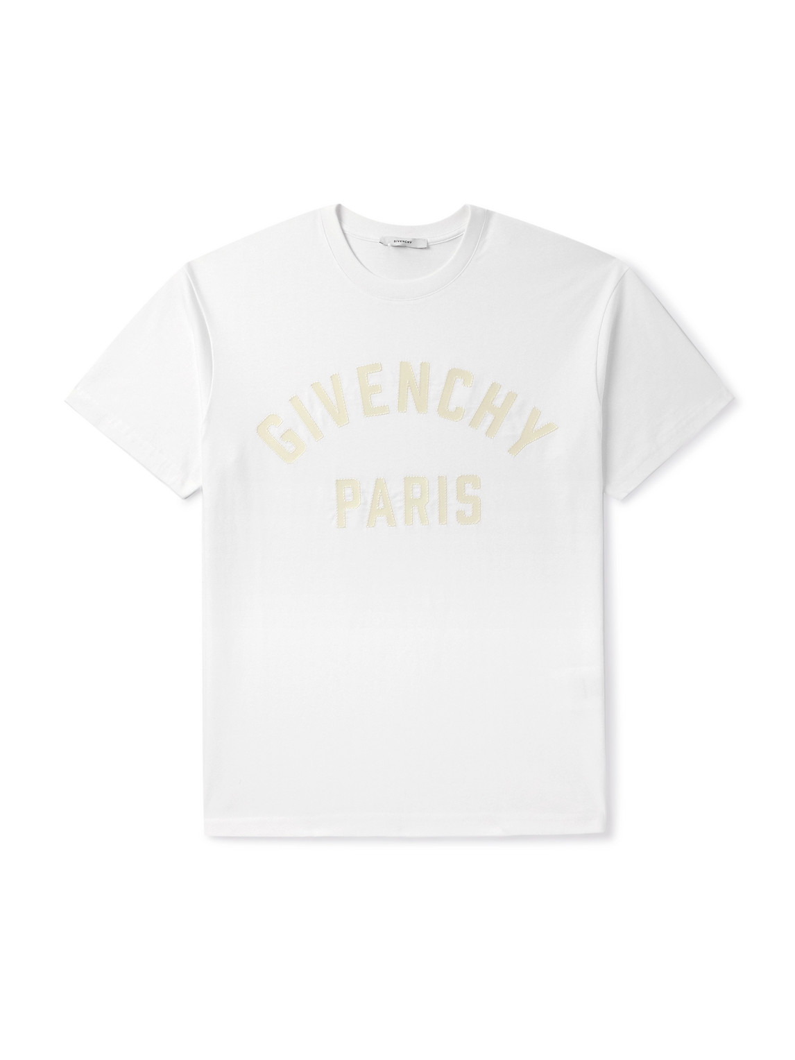 Givenchy Logo-appliquéd Cotton-jersey T-shirt In White