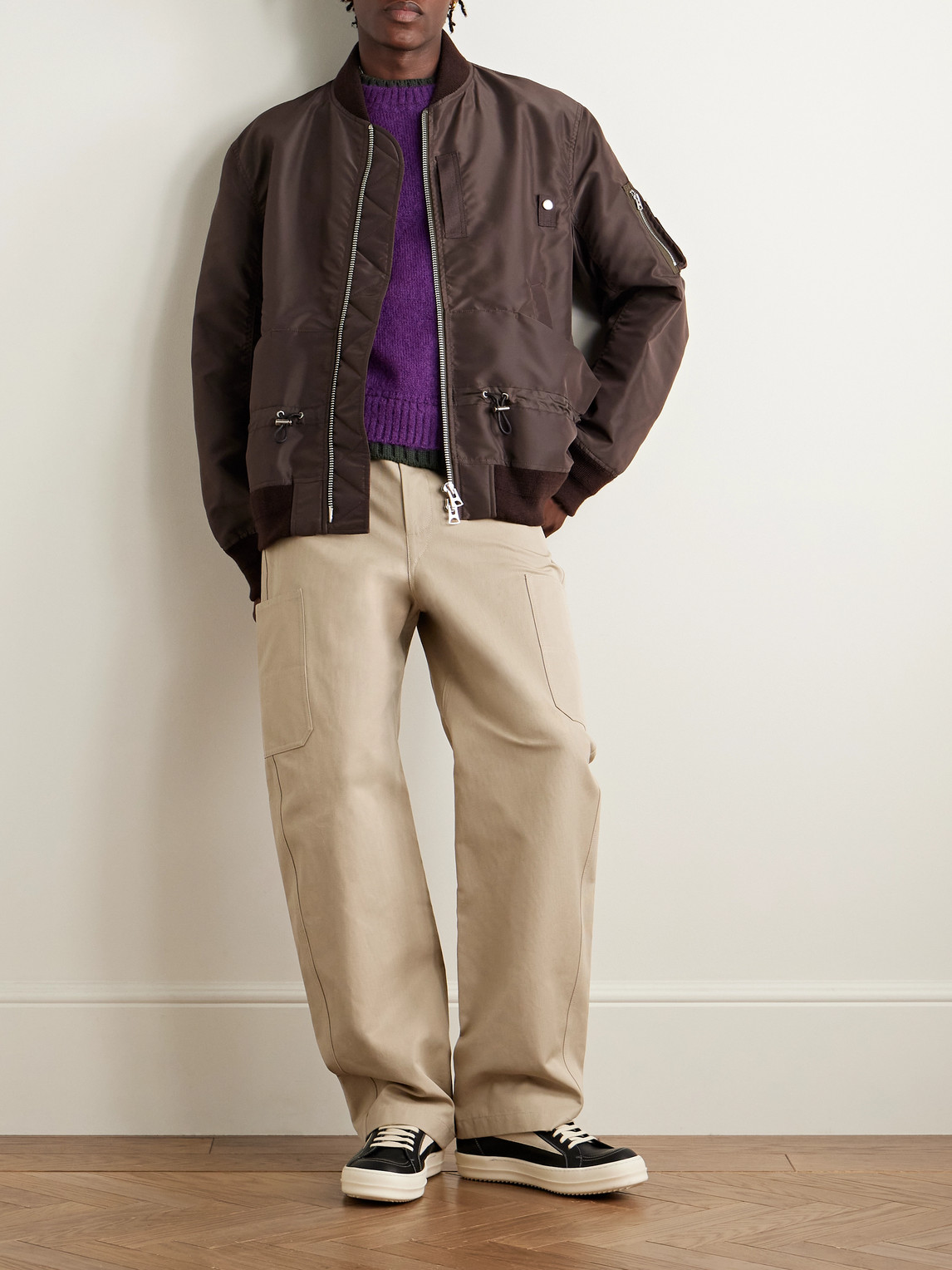 Givenchy Wide-leg Cotton-canvas Cargo Trousers In Neutral