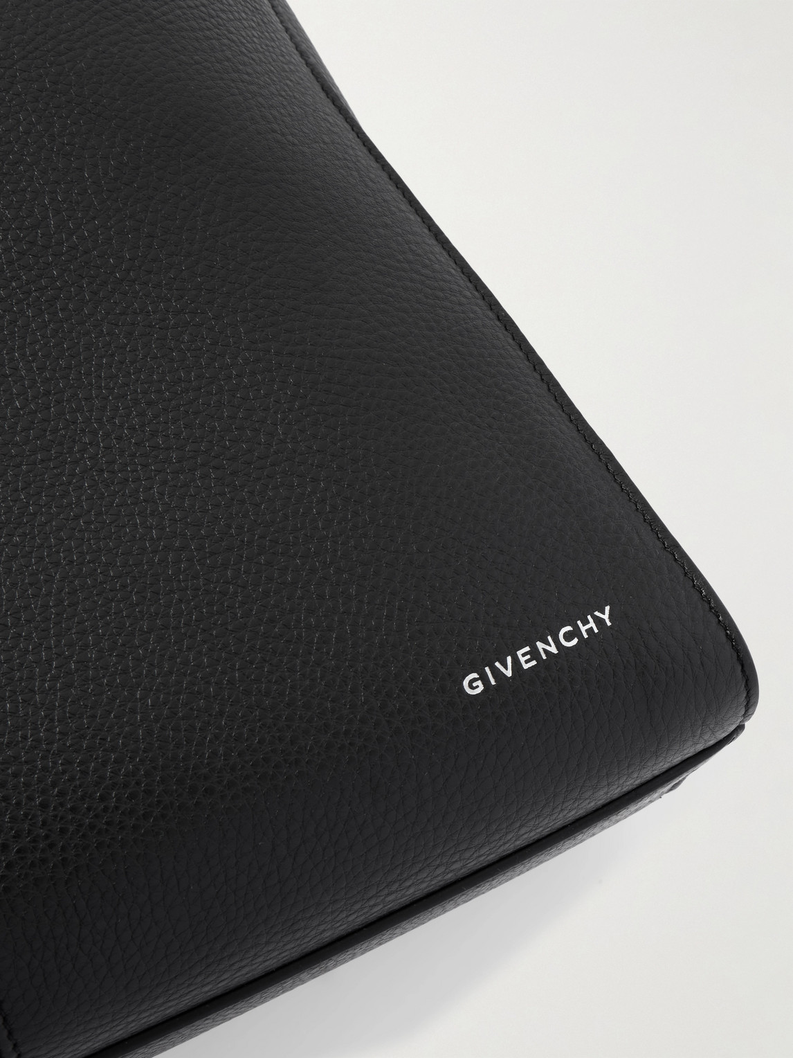Givenchy Medium Full-grain Leather Messenger Bag In Black