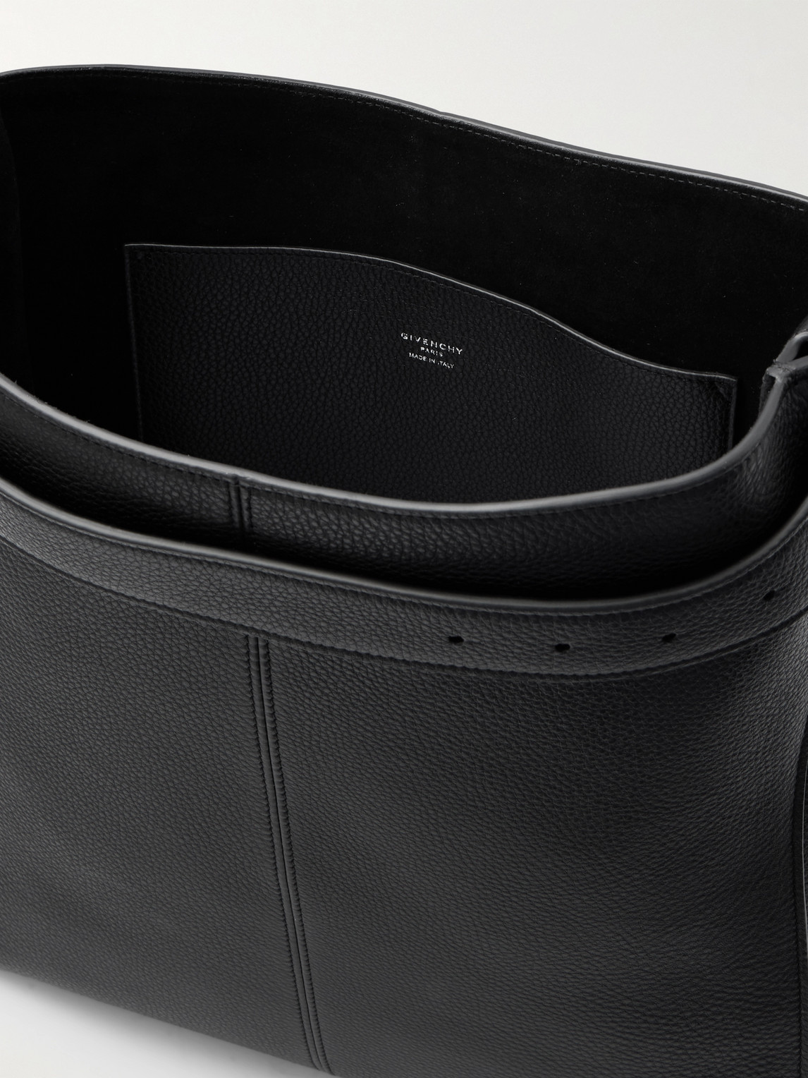 Givenchy Medium Full-grain Leather Messenger Bag In Black