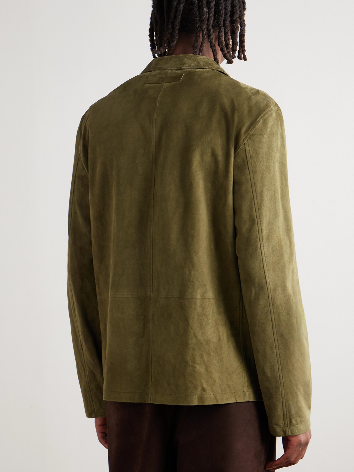 Marni Suede Overshirt In Green
