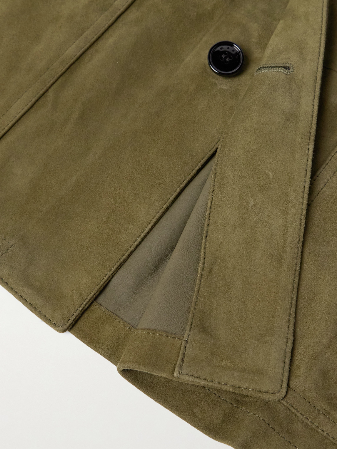 Marni Suede Overshirt In Green