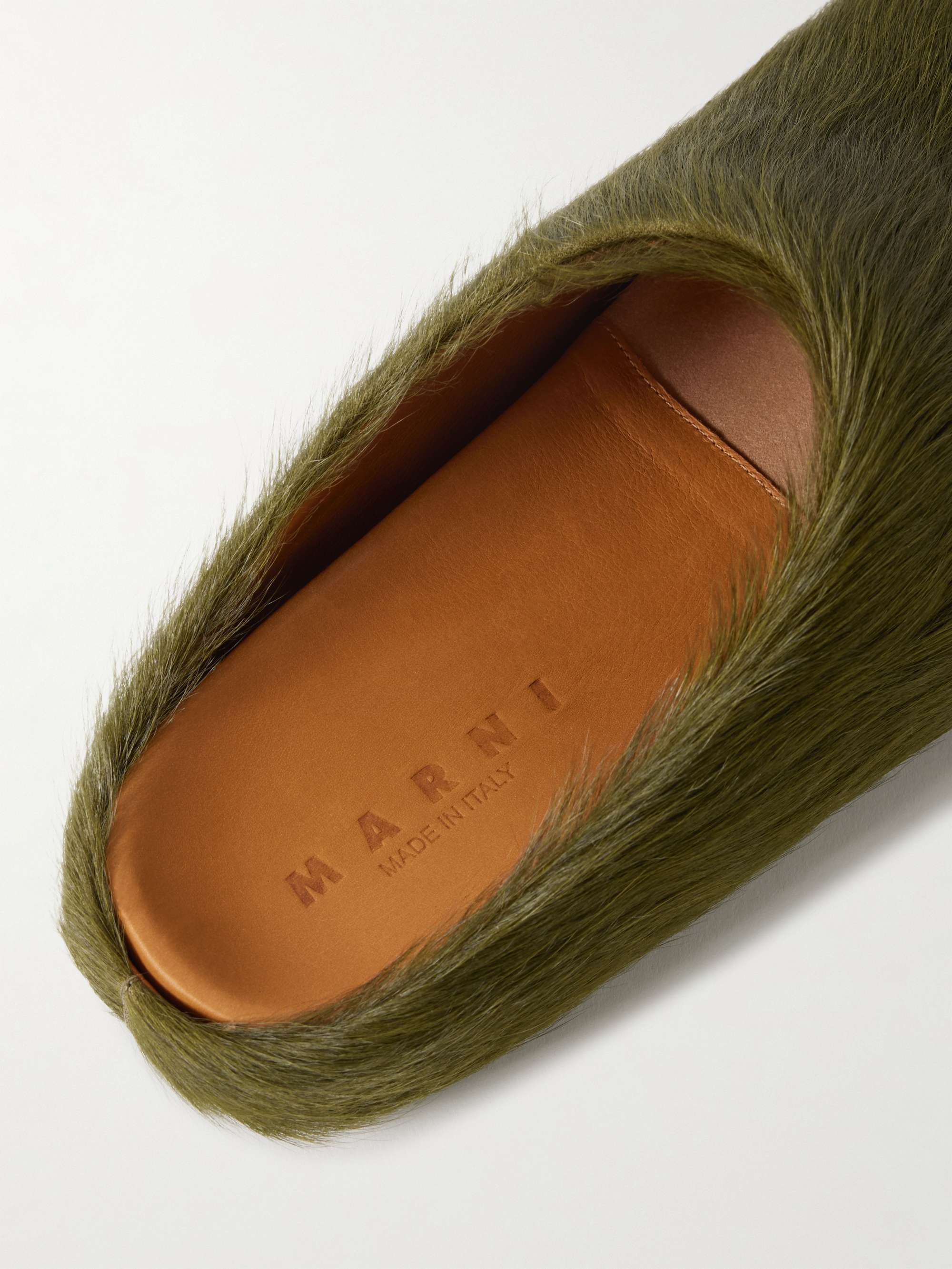 MARNI Fussbett Calf Hair Slippers