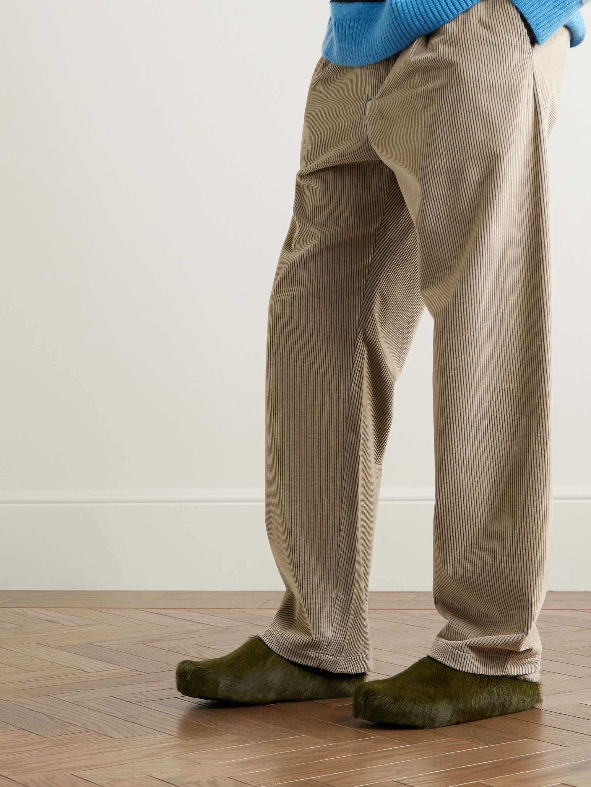 MARNI Fussbett Calf Hair Slippers