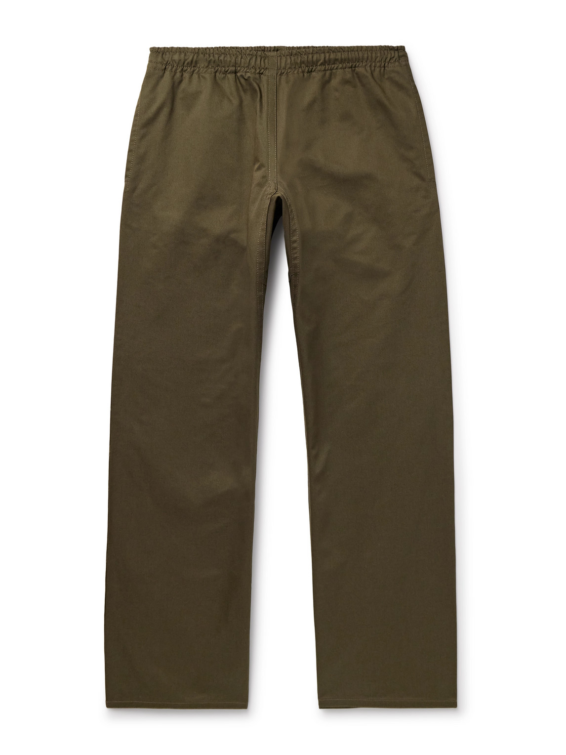 Marni Straight-leg Cotton-gabardine Trousers In Green