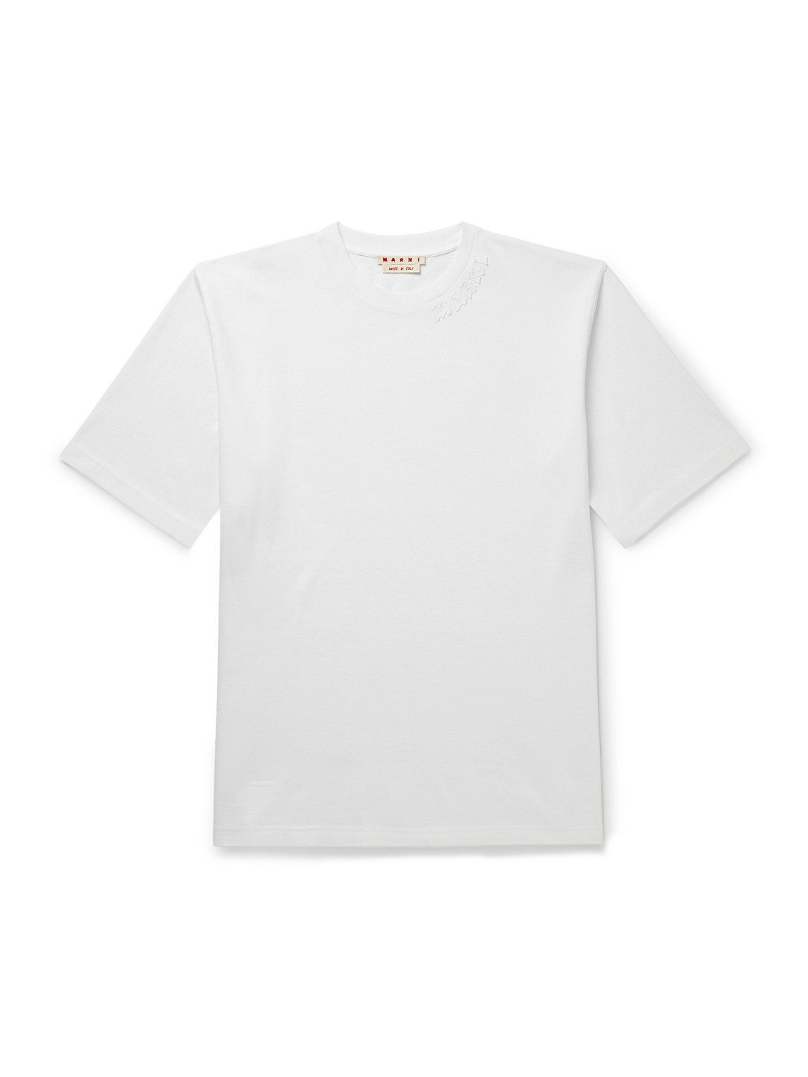 Marni Logo-appliquéd Cotton-jersey T-shirt