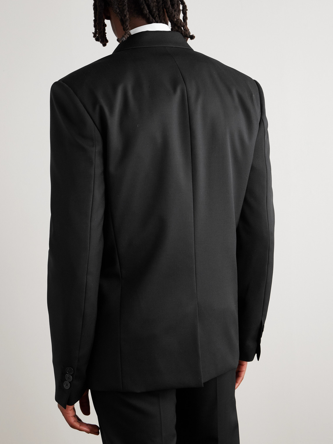 Balmain Wool-twill Blazer In Black
