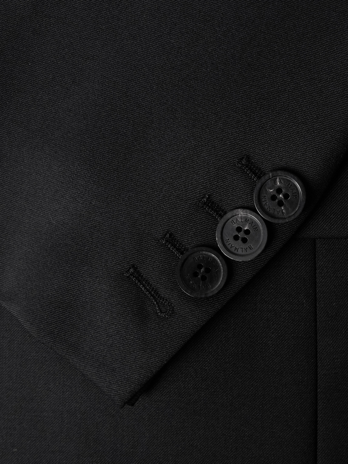 Balmain Wool-twill Blazer In Black