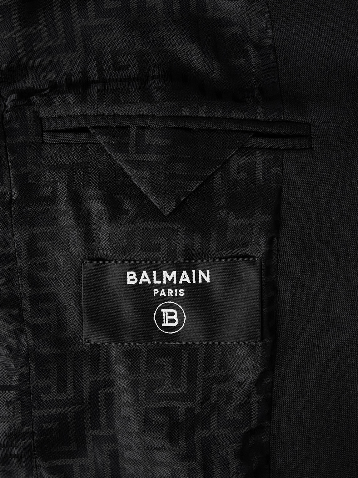 Balmain Wool-twill Blazer In Black