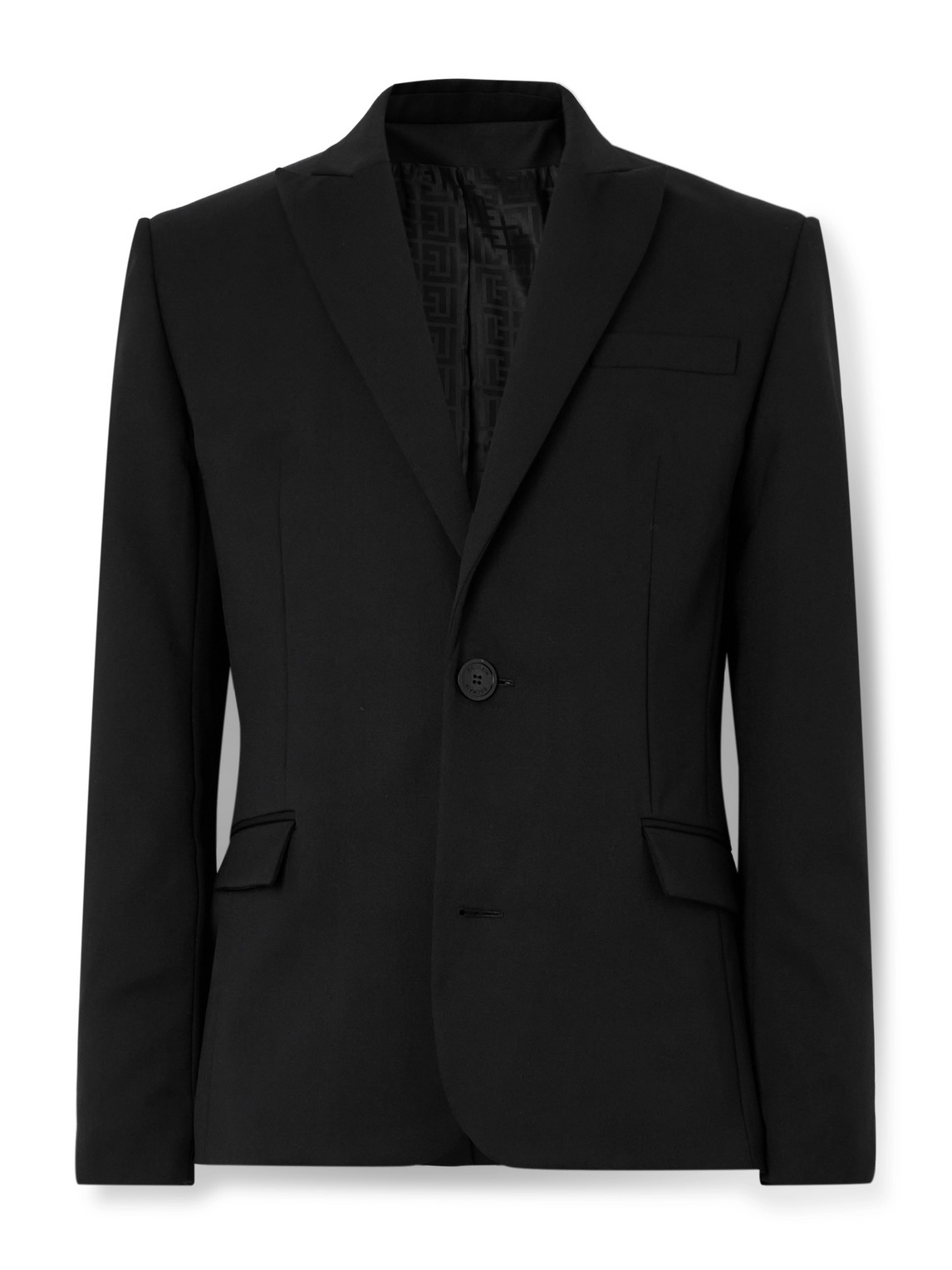 Balmain Wool-twill Blazer In Black