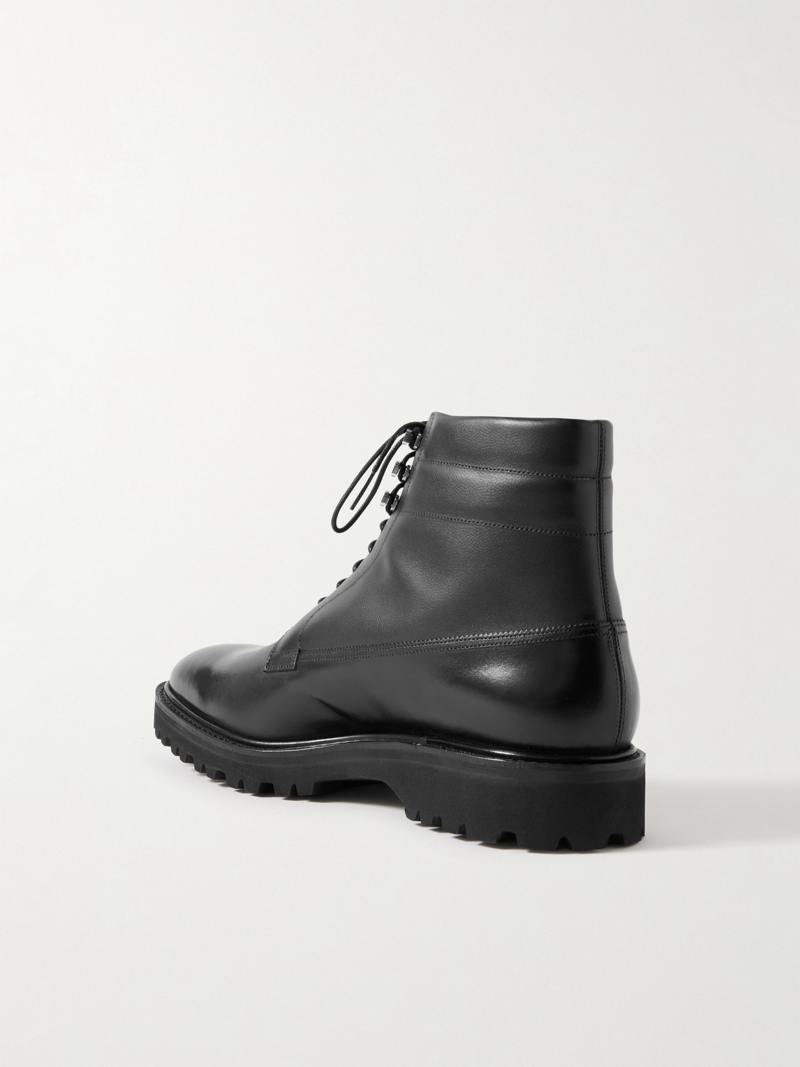 John Lobb Alder Leather Boots In Black