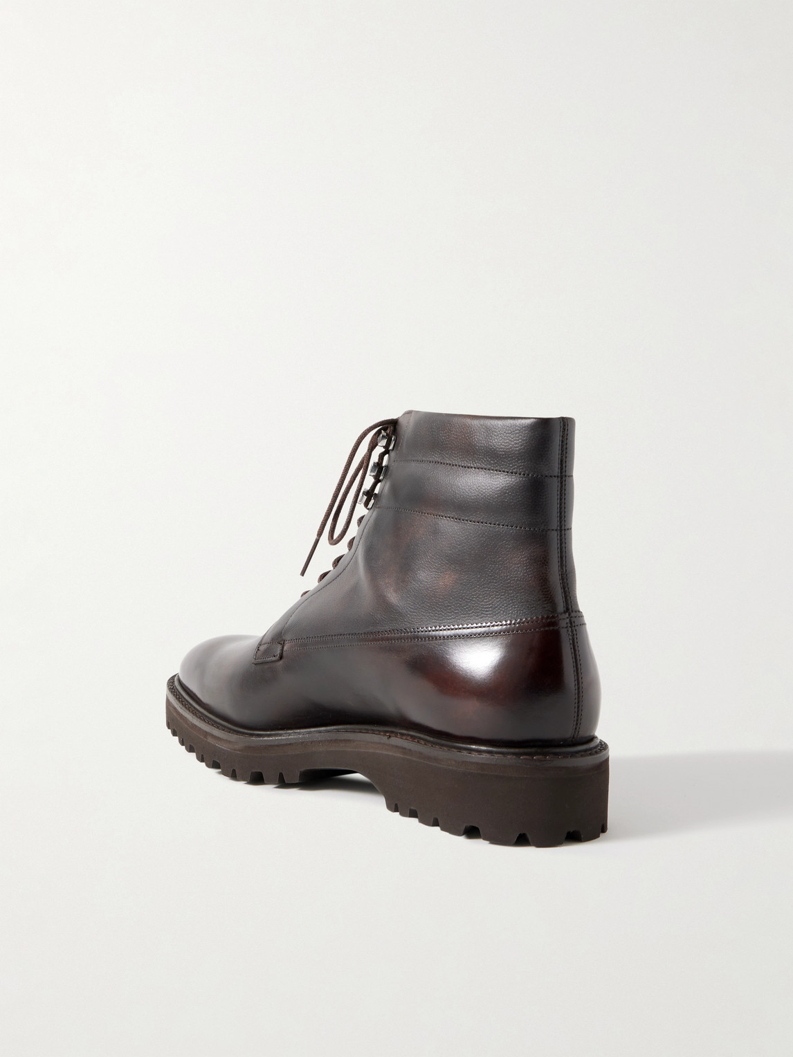 John Lobb Alder Burnished-leather Boots In Brown