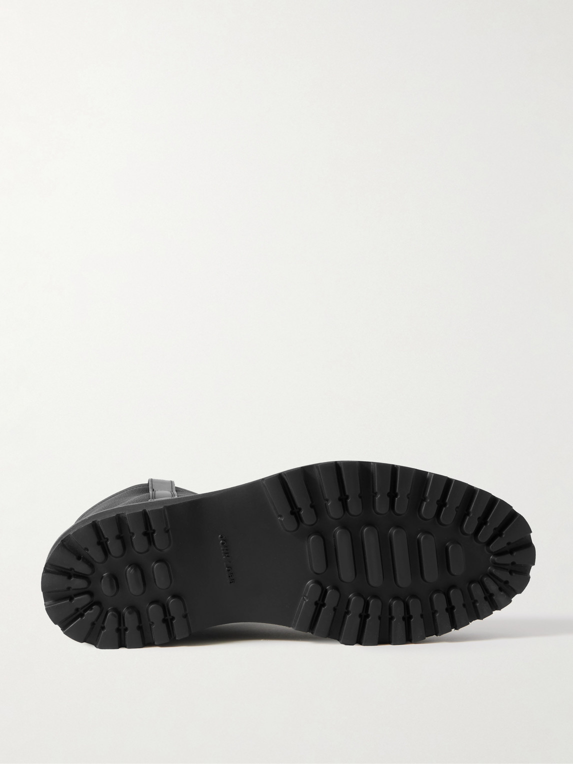 John Lobb Ridge Smooth And Full-grain Leather Chelsea Boots In Black