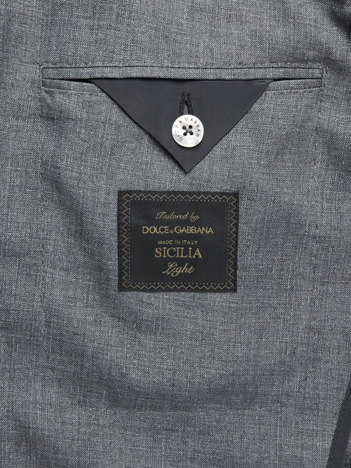 Dolce & Gabbana Linen Blazer In Gray