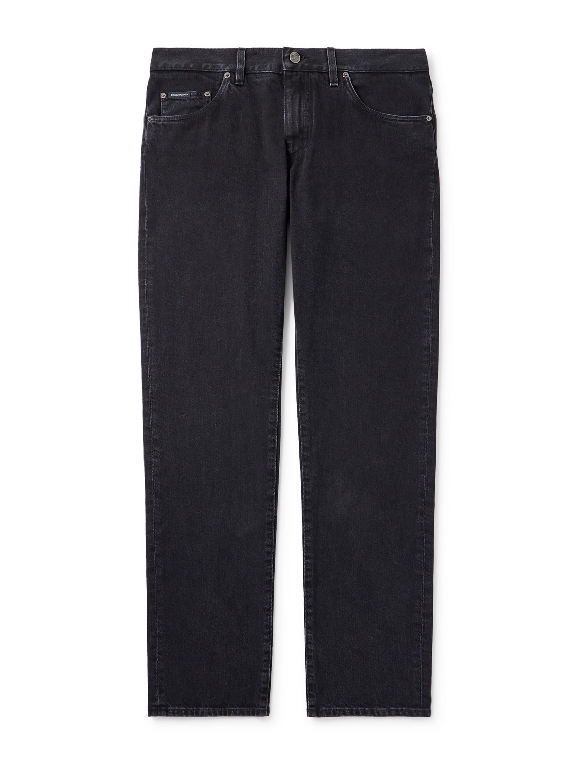 Dolce & Gabbana Straight-leg Jeans In Black