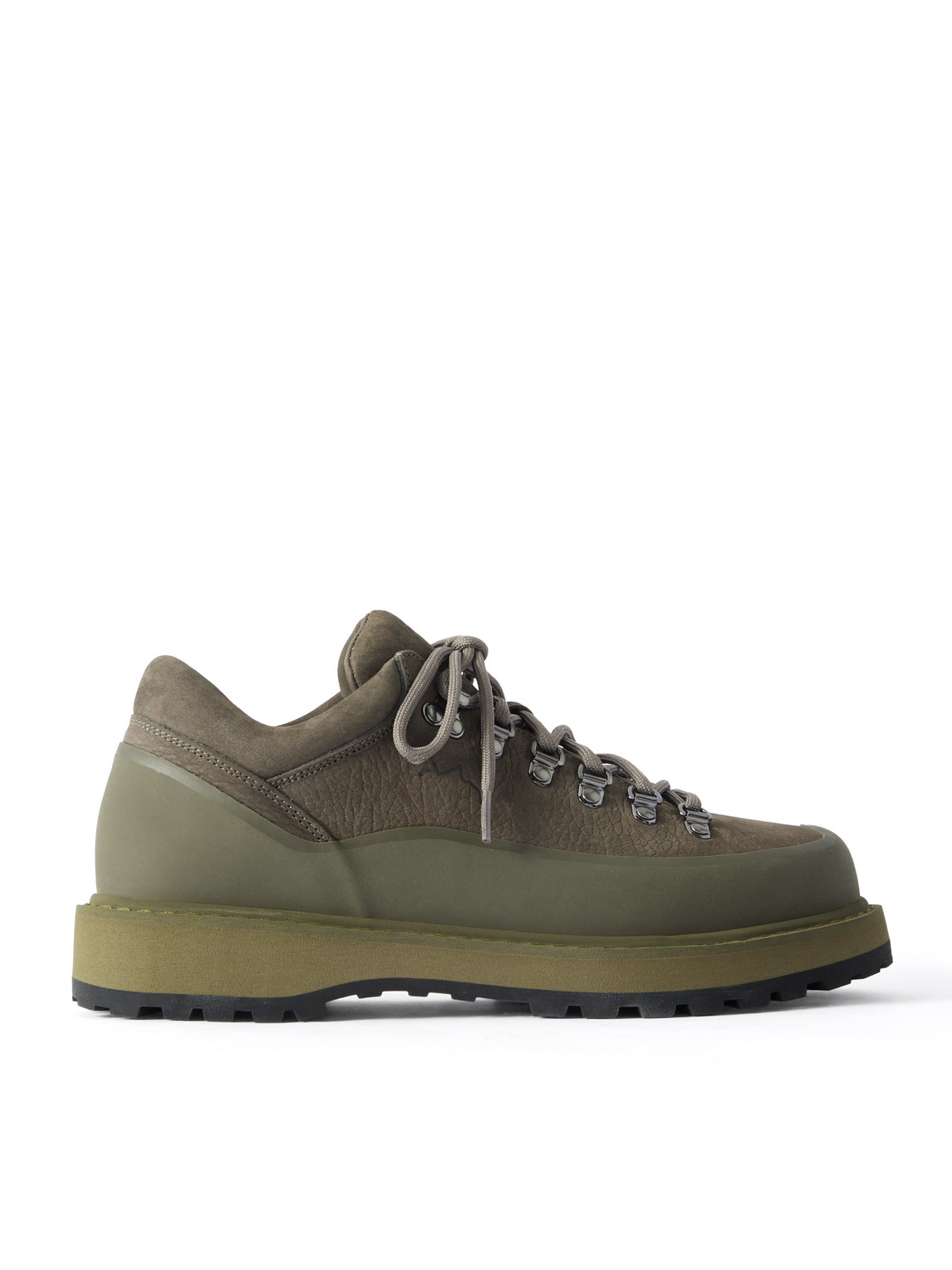 Diemme Cornaro Rubber And Nubuck-trimmed Suede Boots In Multi