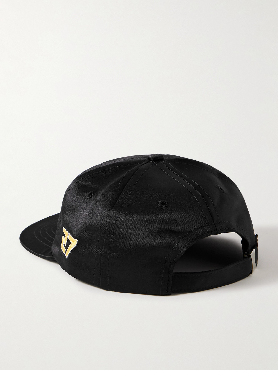 Rhude Logo-appliquéd Satin-twill Baseball Cap In Black