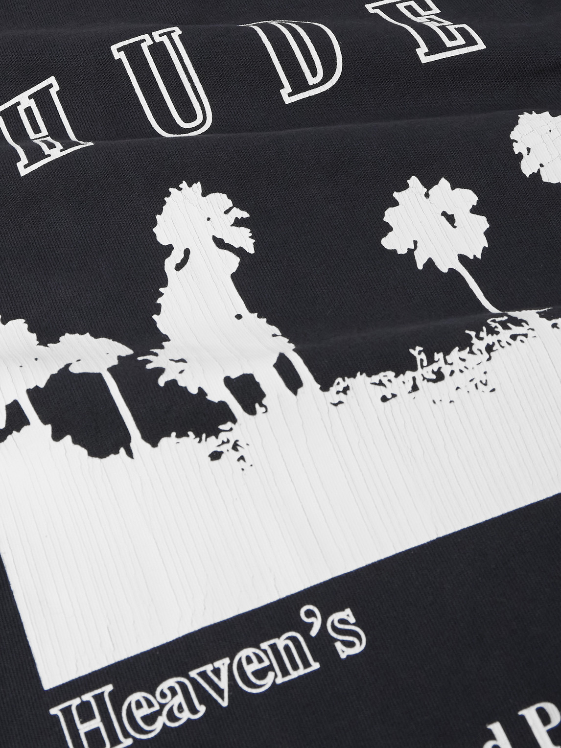 Rhude Thousand Palms Logo-print Cotton-jersey T-shirt In Blue