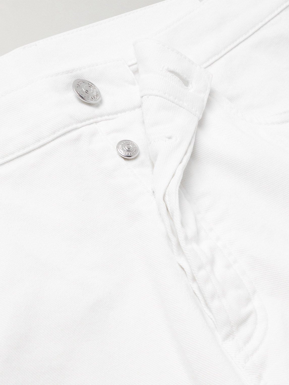 Brunello Cucinelli Straight-leg Logo-embroidered Jeans In White